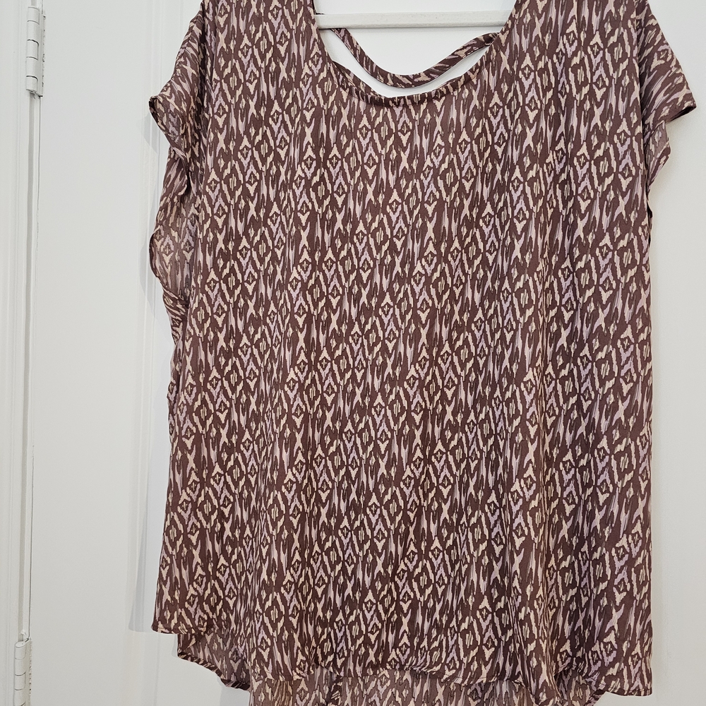 Torrid Chocolate Patterned Blouse